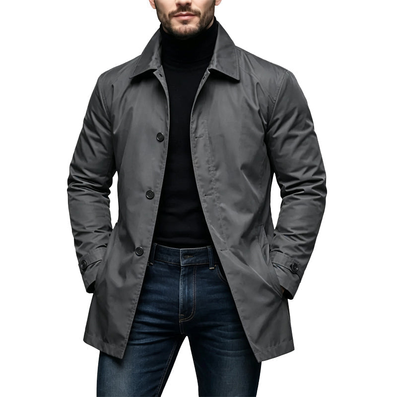 Cassius - Gabardina impermeable de largo medio