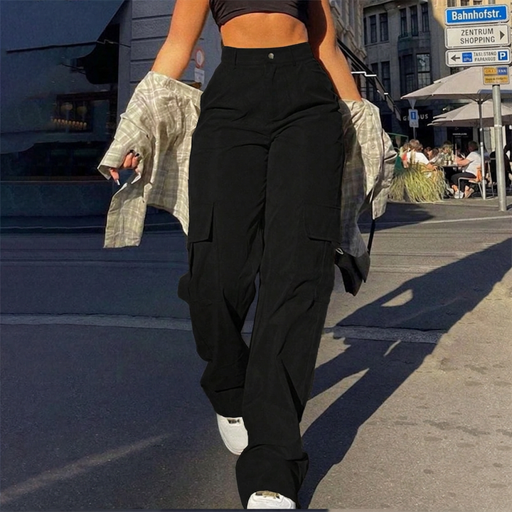 Liana - Pantalón cargo de tacto suave