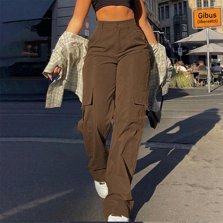 Liana - Pantalón cargo de tacto suave