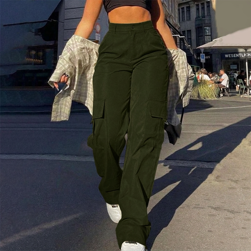 Liana - Pantalón cargo de tacto suave