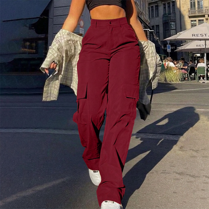 Liana - Pantalón cargo de tacto suave