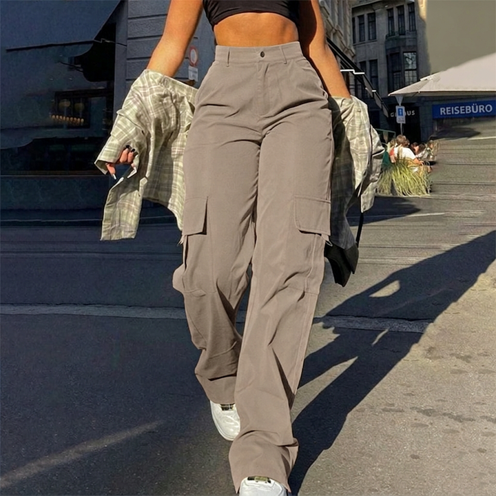 Liana - Pantalón cargo de tacto suave