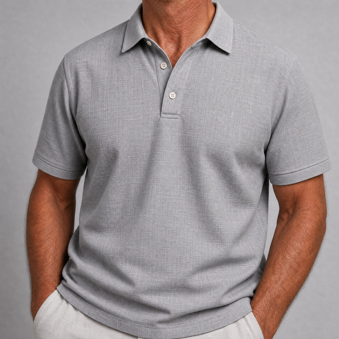 Fenwick - Playera polo de lino ligera