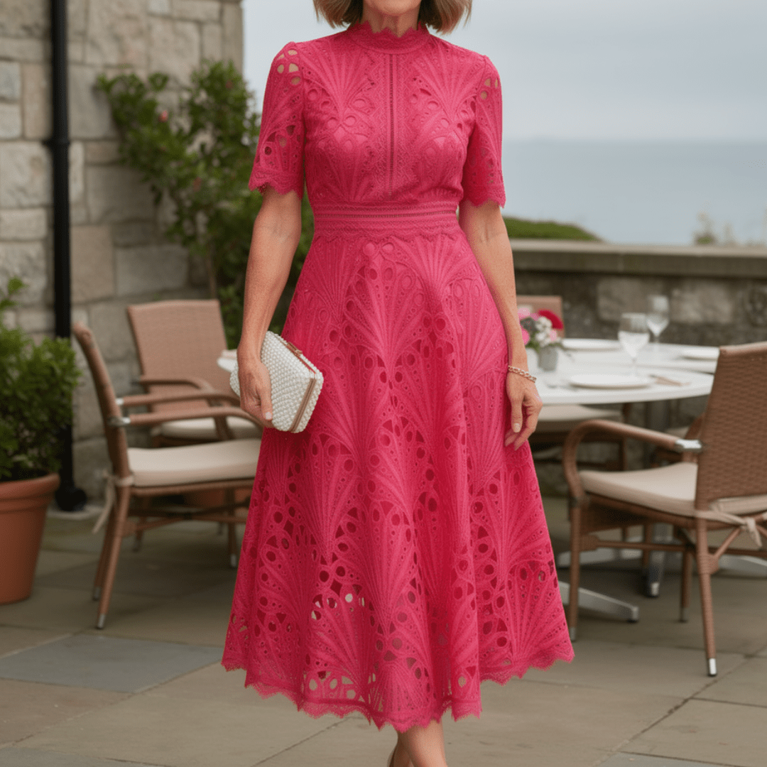 Amaline - Vestido midi de corte A delicado