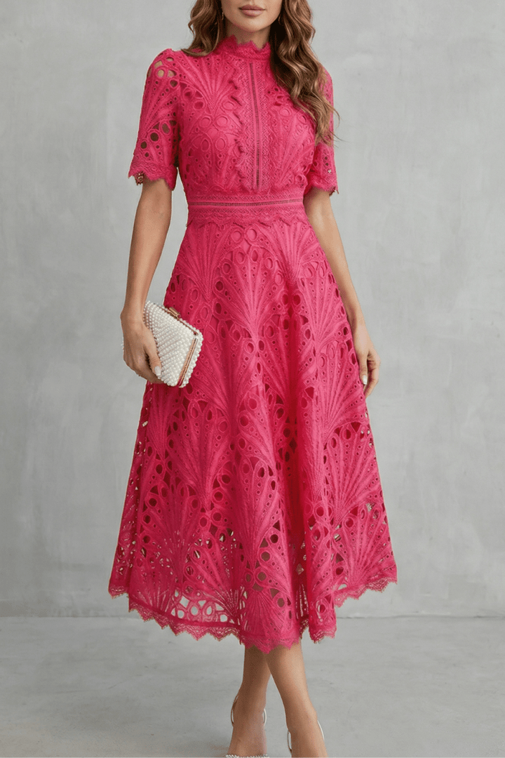 Amaline - Vestido midi de corte A delicado