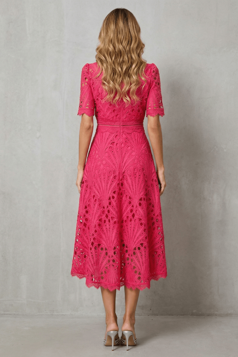 Amaline - Vestido midi de corte A delicado