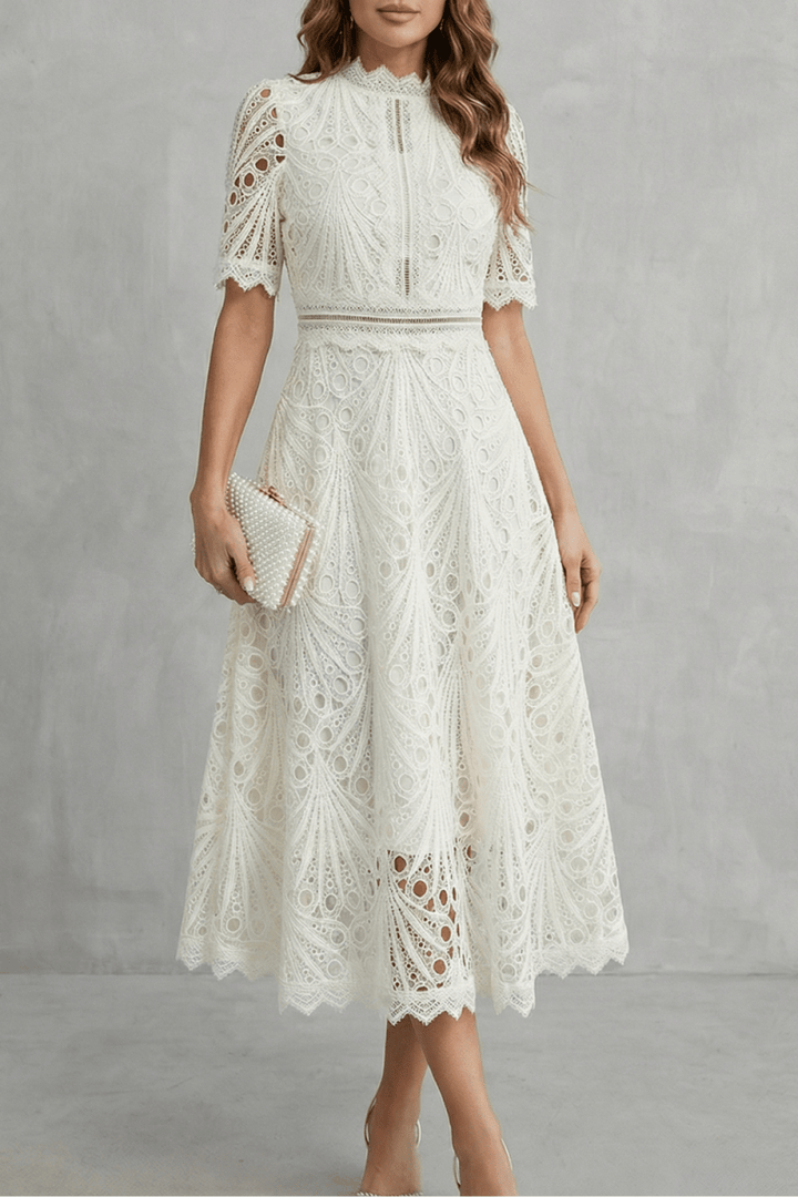Amaline - Vestido midi de corte A delicado