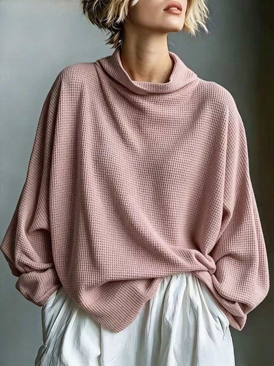 Aella - Top de cuello alto holgado texturizado