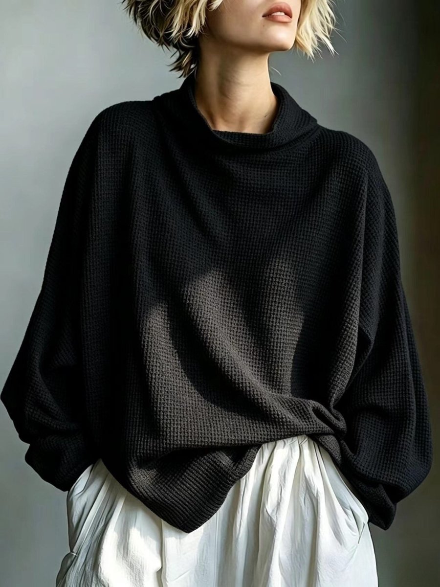 Aella - Top de cuello alto holgado texturizado