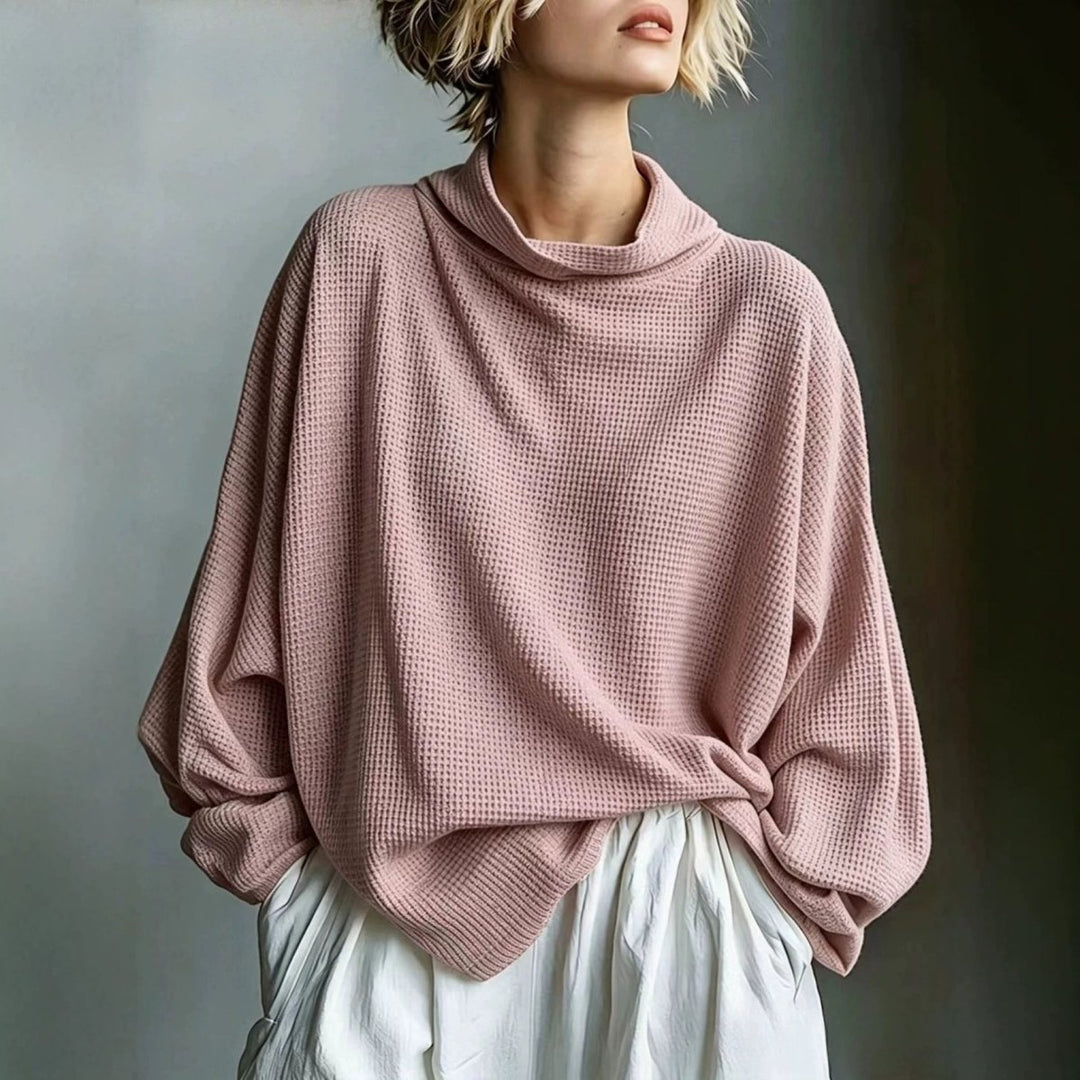 Aella - Top de cuello alto holgado texturizado
