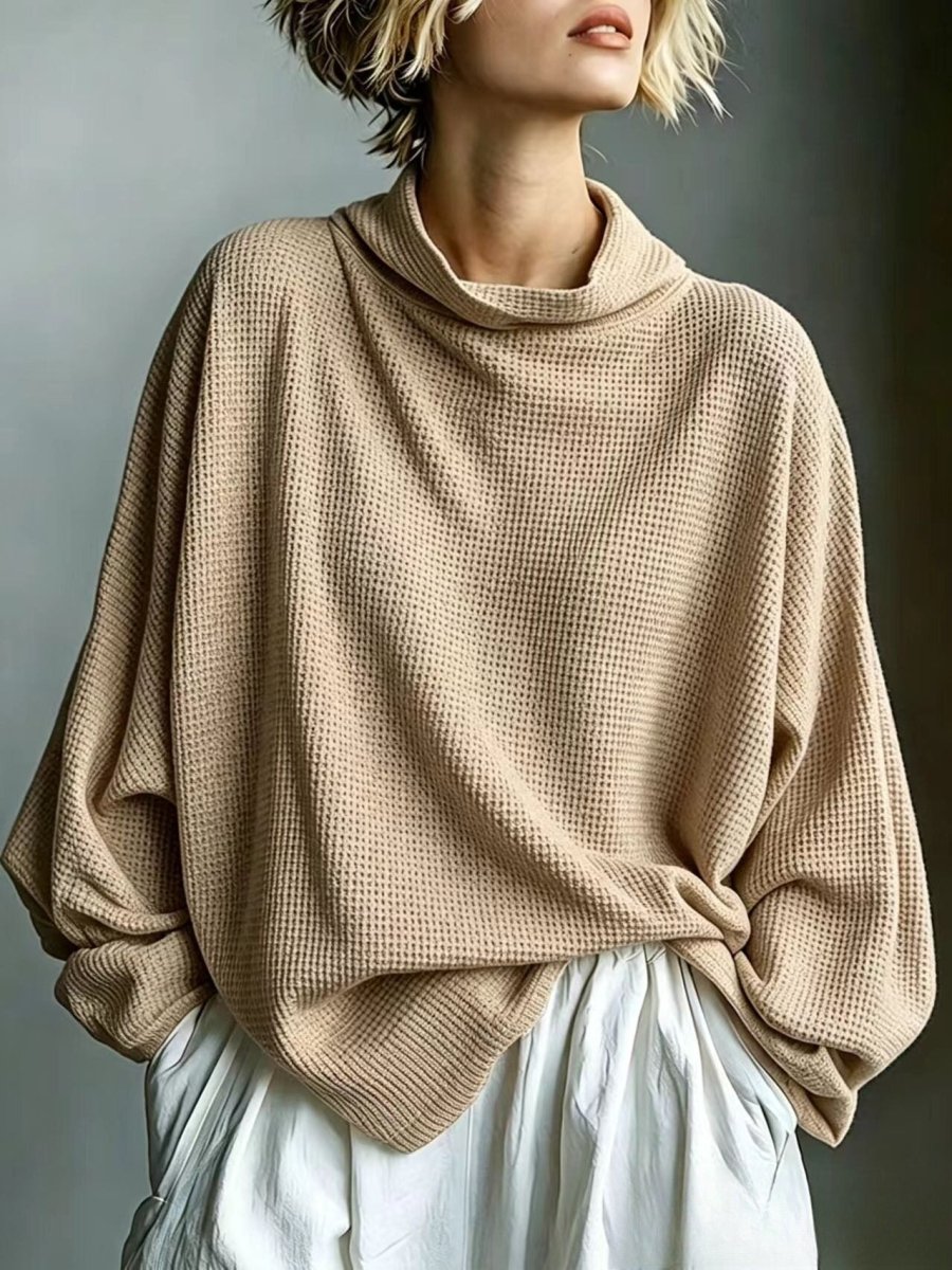 Aella - Top de cuello alto holgado texturizado