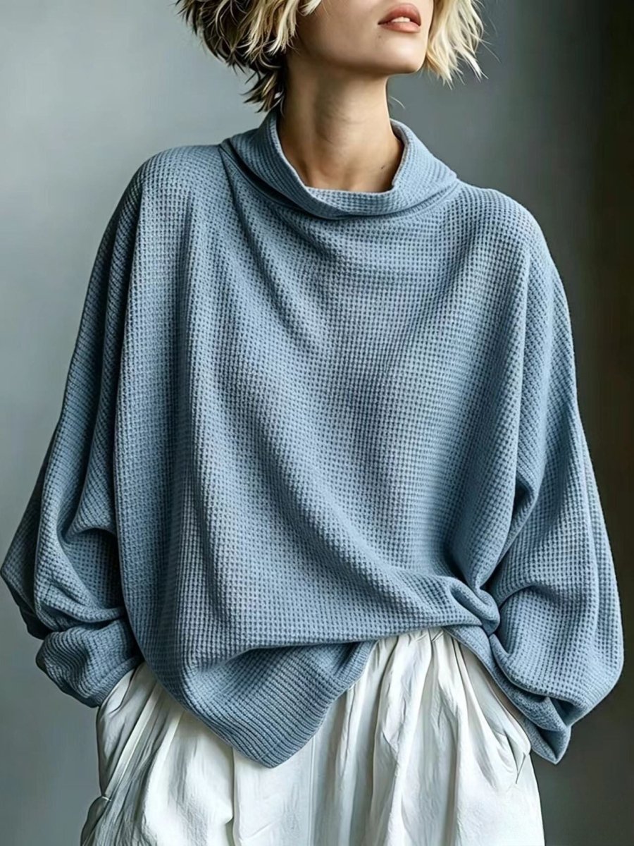 Aella - Top de cuello alto holgado texturizado