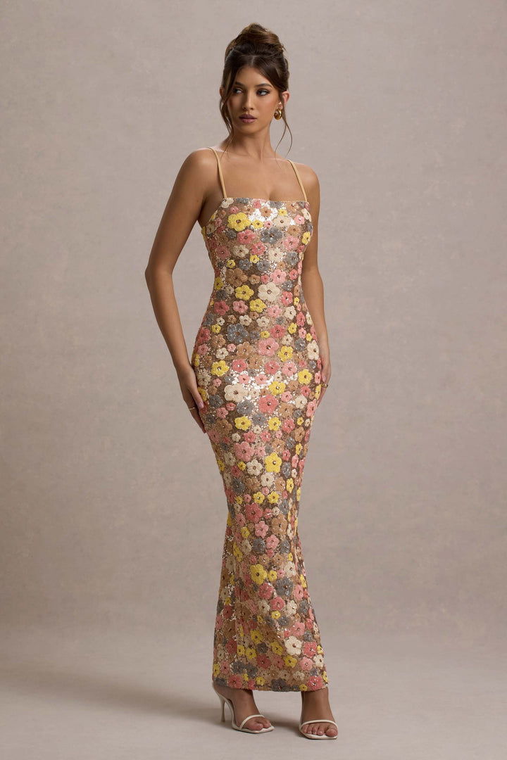 Alisha - Vestido largo floral elegante y casual