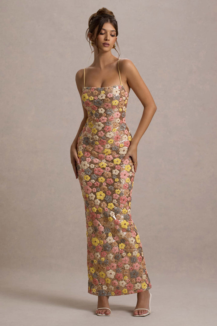 Alisha - Vestido largo floral elegante y casual