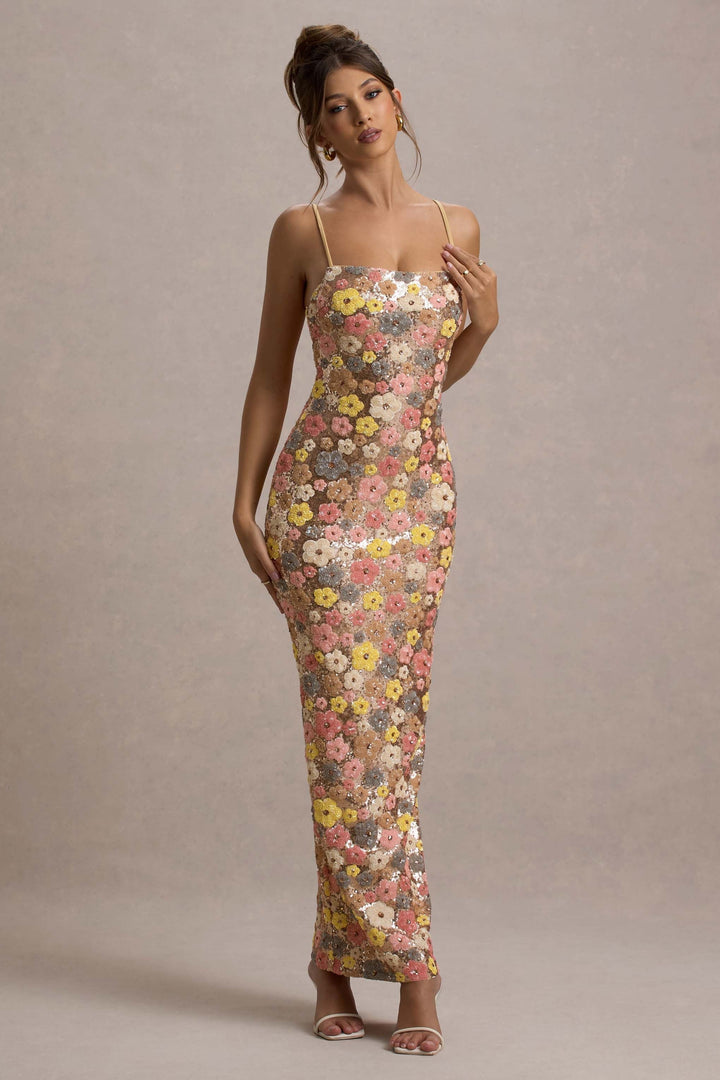 Alisha - Vestido largo floral elegante y casual