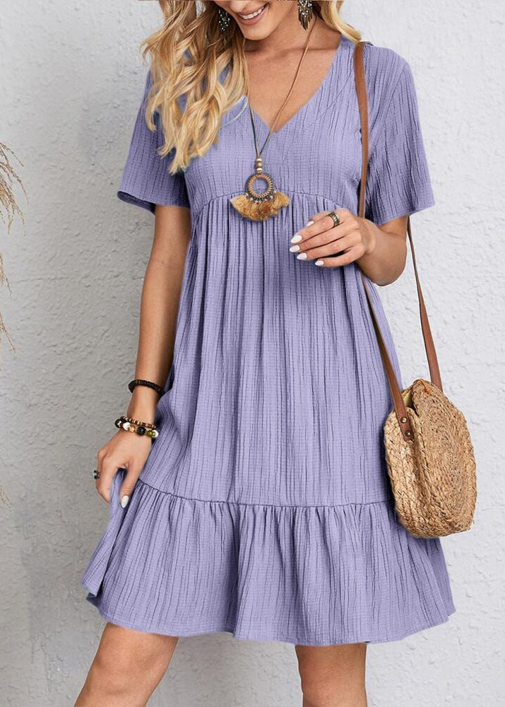 Flavia - Vestido con capa fluida