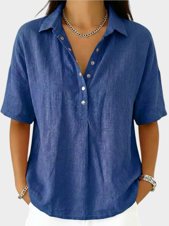 Alaira - Blusa suave con escote en V