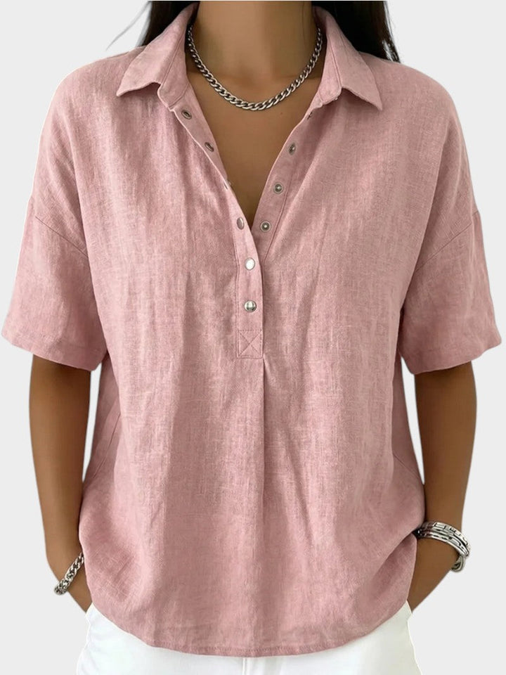 Alaira - Blusa suave con escote en V