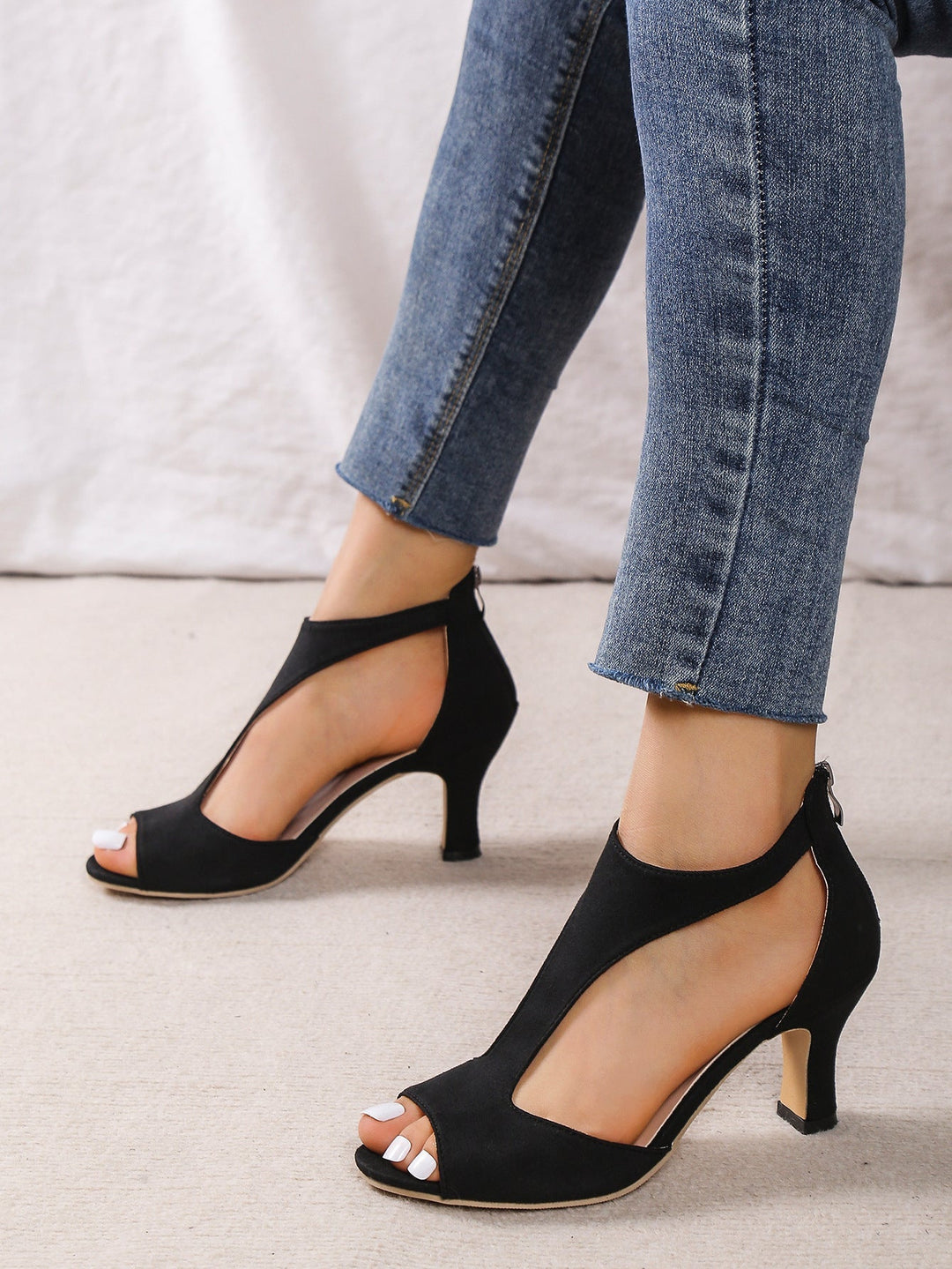 Selya - Zapatos de tacón ancho acolchados