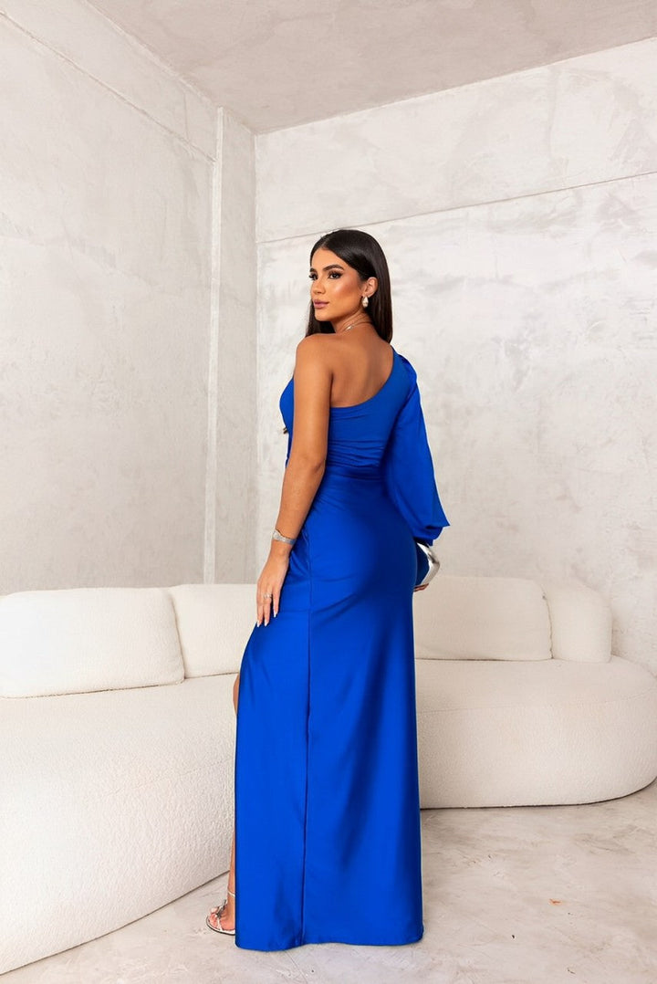 Xiomara - Vestido maxi de un solo hombro de tacto suave